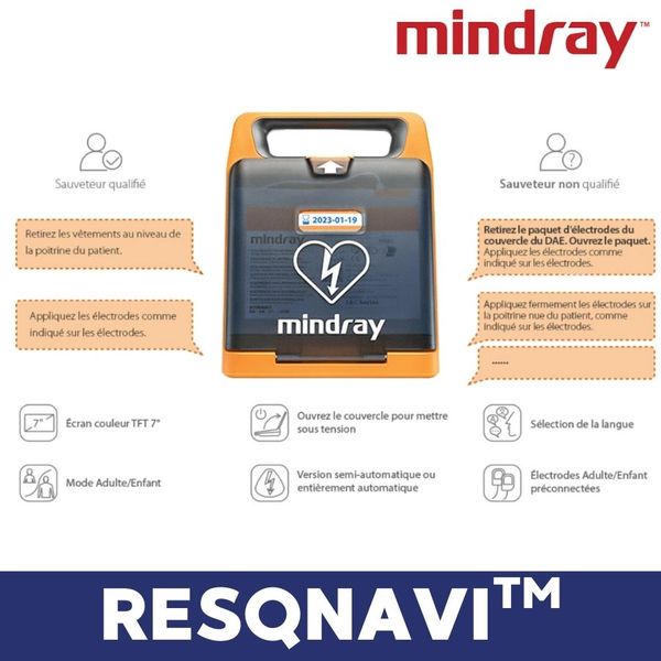 technologie intelligente resqnavi de mindray pour défibrillation 
