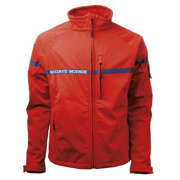 Veste Softshell Sécurité Incendie - Rouge