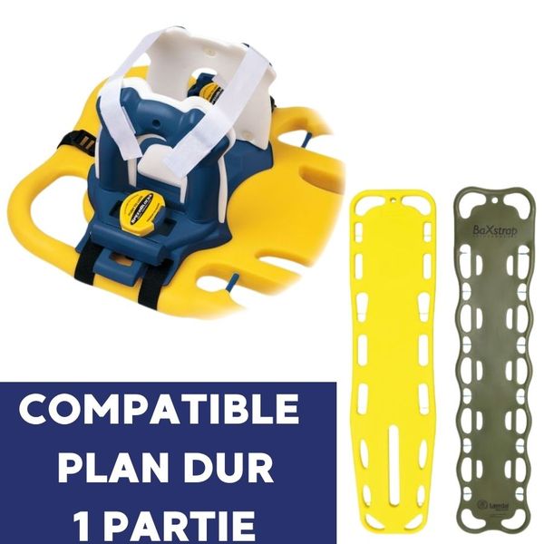 Immobilisateur de tête compatible avec plan dur 1 partie