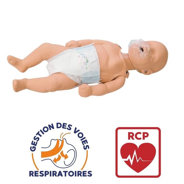 Mannequin secourisme rcp pédiatrique Sani-Baby Ambu