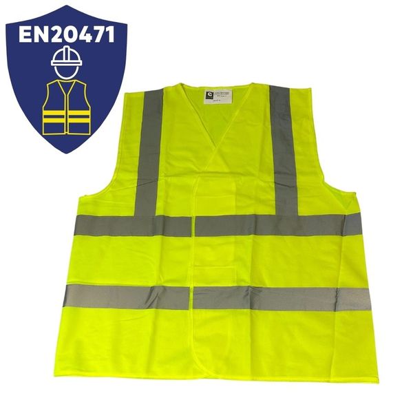 Gilet haute visibilité réfléchissant - Jaune 4 bandes