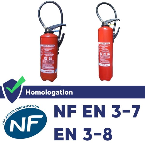 extincteur homologuer norme en3-8 et nf 3-7