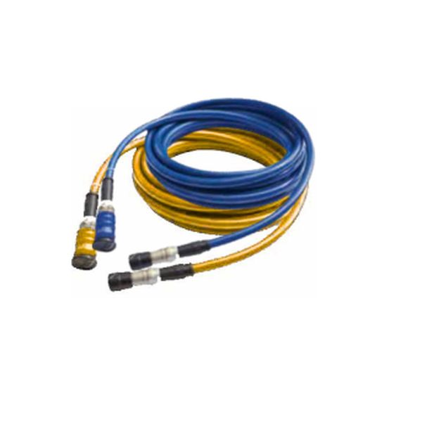 2 Tuyaux de connexion COAX de 10M à raccords mono, jaune et bleu