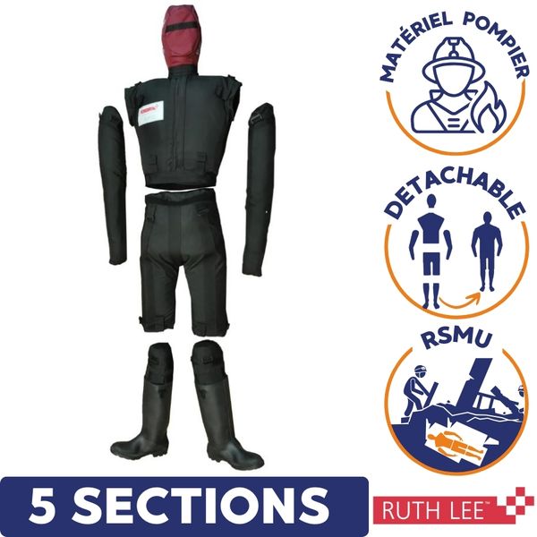 mannequin de sauvetage pompier​ rsmu détachable en 5 sections