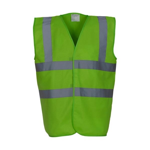 Gilet haute visibilité Yoko couleur fluo citron vert lime EN1150