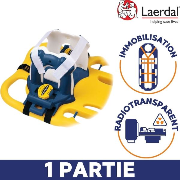 Immobilisateur de tête pour plan dur laerdal 1 partie radiotransparent