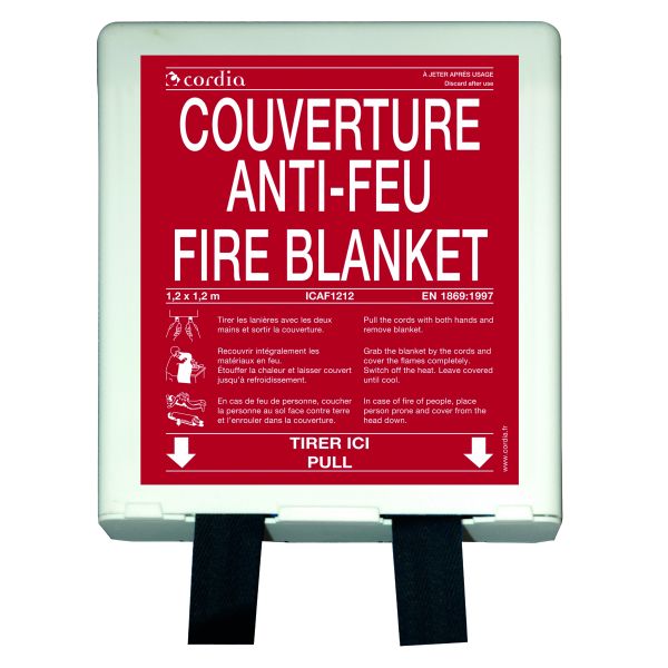 Couverture anti feu 120 x 120cm norme en1869:1997