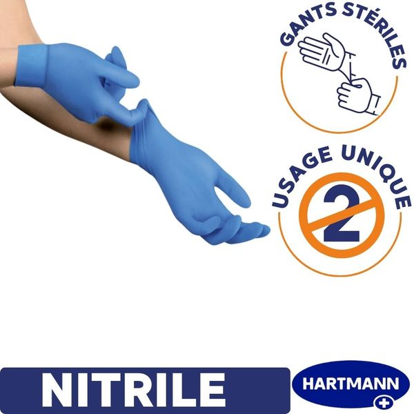 gant nitrile non poudrés stérile