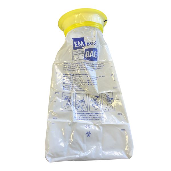 Sac vomitoire contenance 1500ml en plastique recyclé - 50 sacs