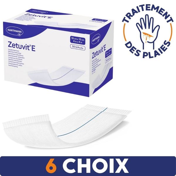 Zetuvit Pansement absorbant non stérile 6 choix