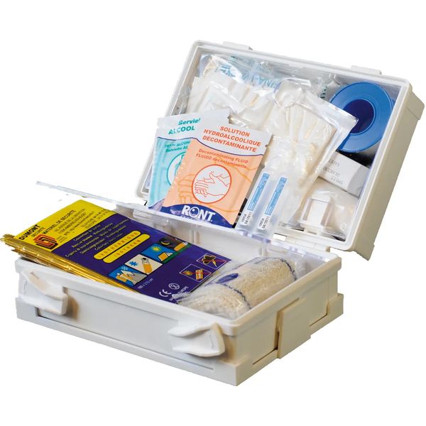 Trousse de secours 4 personnes compartimentée - Remplie